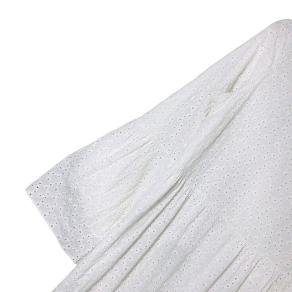 REFKA 100% Cotton Tiered Eyelet Maxi Dress Size Small - Picture 2 of 7